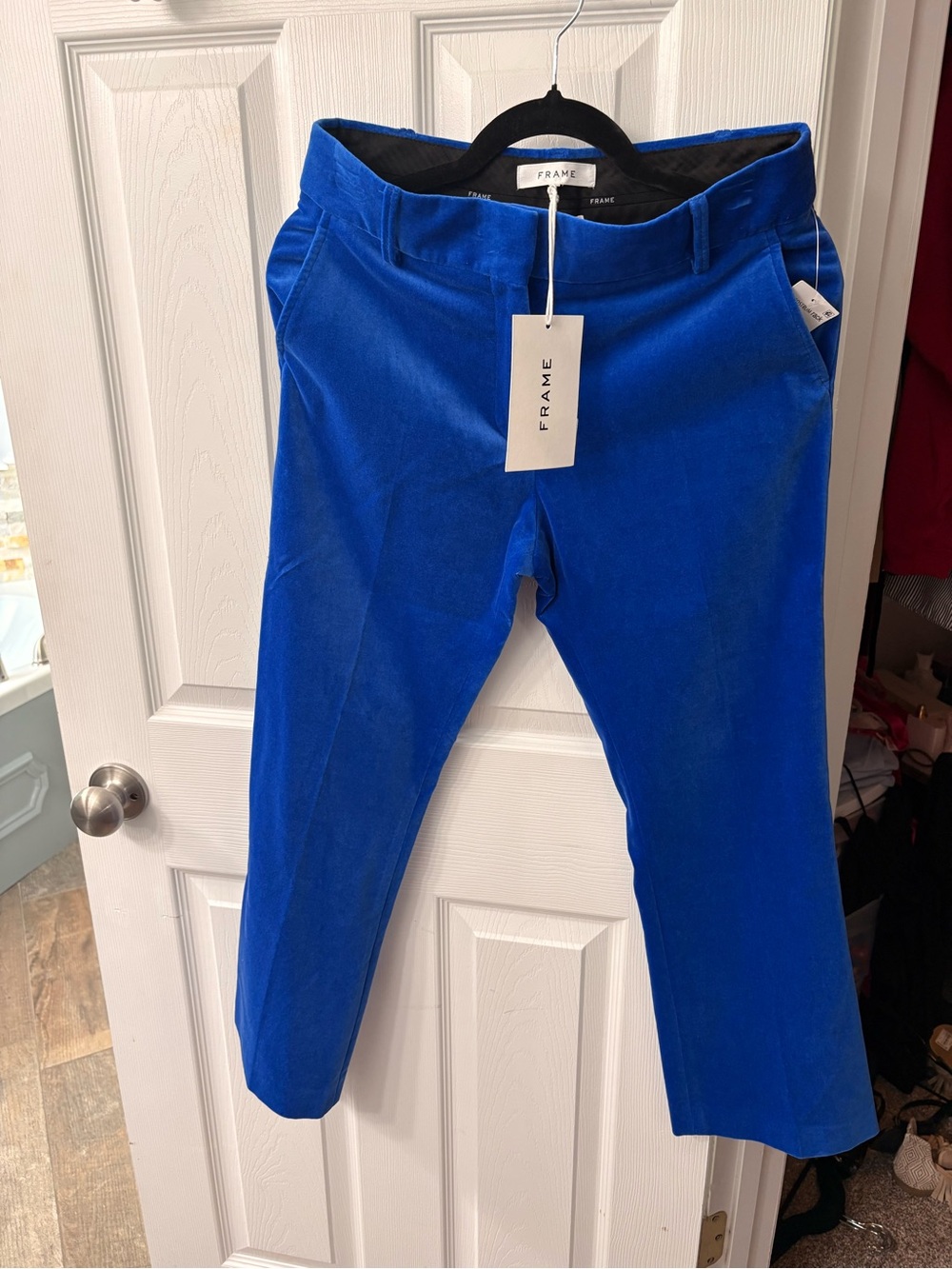 FRAME Royal Blue Velvet Jacket